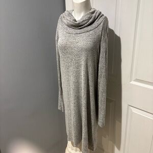 AB Studio Gray Long Sleeve Dress S/XL